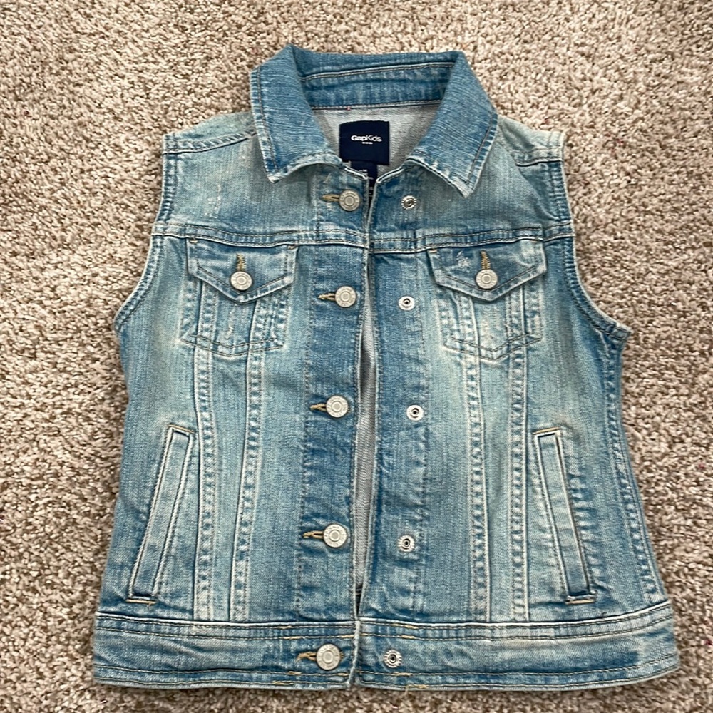 GapKids button up denim vest